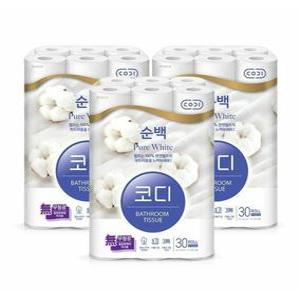 쌍용코디 순백 3겹데코 25MX30롤x3팩/롤화장지