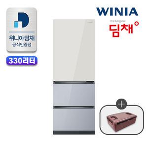 [공식인증점] 딤채 3도어 330리터 스탠드 김치냉장고 EDT33JBPIENT 샤인베이지노바실버