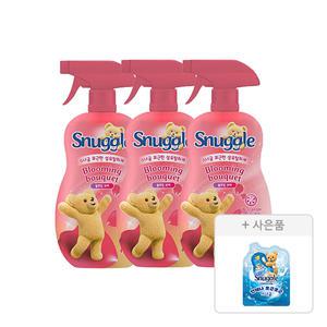 스너글 섬유탈취제 블루밍부케 470ml, 3개 + 증정 (섬유유연제 블루스파클 플러스 100ml, 1개 )