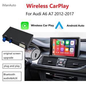 무선 카플레이 안드로이드 자동 인터페이스, 아우디 A6, C7, A7 2012-2018, 블루투스 오디오, 후면 카메라,