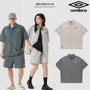 [롯데백화점]엄브로 클래식 반팔 카라 셔츠 UQ221CJK44 2종