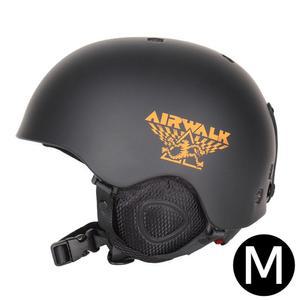 Airwalk 스노우 헬멧 (블랙) (M) (MTV18)안전 머리보호 자전거 인라인 스키 보드 활동성을챙긴 감각적디자
