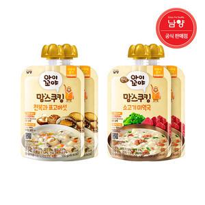 맘스쿠킹 유아 이유식(9개월~) 전복과표고 100g 2개+소고기미역국 2개