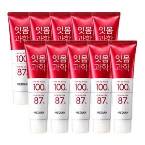 메디안 잇몸과학 치약 스트롱민트 120g 10개