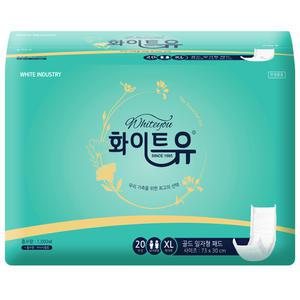 화이트유 팬티형 성인기저귀 골드 속기저귀 일자형 특대형 20장 1팩
