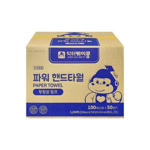 닥터케이콩 핸드타올 5000매갈색 대용량 업소용 리필 핸드타월