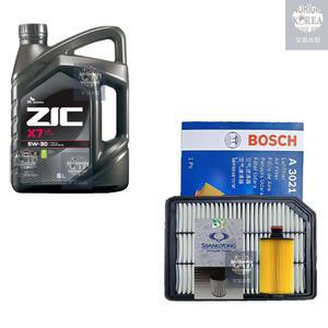 더뉴렉스턴 스포츠칸 2.2 디젤 지크 X7 LS 5W30(6L) C2/C3 엔진오일+필터 세트 3009-3021