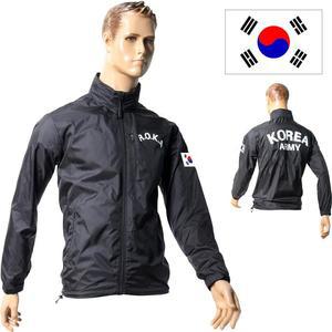 [군헌터] 바람막이 자켓 ROKA 로카 검정 군대 점퍼