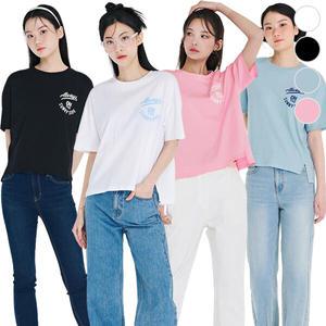(체이스컬트) ONE POINT 변형 크롭 T-SHIRT/4Color