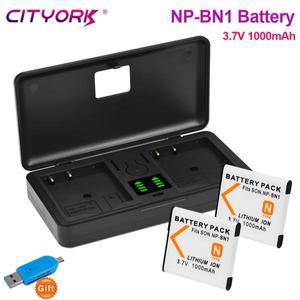 소니 사이버 샷 DSC-TX10 TX7 TX9 T99용 충전기가 포함된 NP-BN1 NP BN1 카메라 배터리