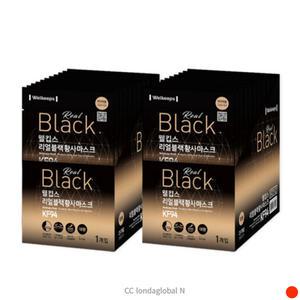 웰킵스 리얼블랙 미세먼지 마스크 KF94 대형 50매
