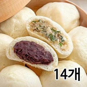 [기타]명장 우리쌀 야채호빵 7개+통팥호빵 7개 (총14개)