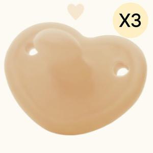 티지엠 유아 하트 쪽쪽이 공갈 젖꼭지 크림베이지 X3