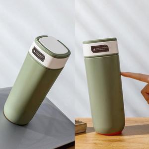 [디지토]이중 진공 보온보냉 스텐 핸들 흡착식 뚜껑 고리 스트랩 텀블러 480ml