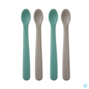 릿첼 실리콘 아기 이유식 스푼 그린 + 그레이 S 4P