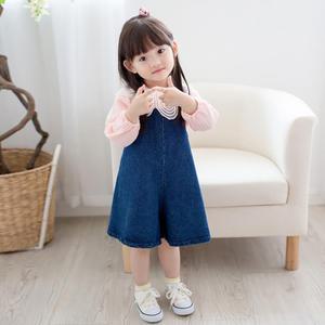 투들 데님 여아점프수트 유아 청멜빵바지 멜빵바지 여아 점프수트 키즈 등하원룩 실내복