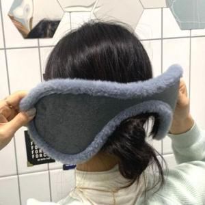 겨울 방한 윈터 귀도리 벨벳 따뜻 왕 귀마개 그레이