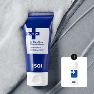 [25%][아이소이] 아크니 닥터 퍼스트 블랙 딥 클렌징폼 75ml(+응급토닉8ml)
