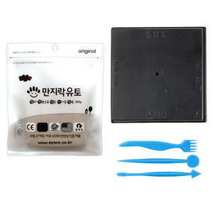 이야코 만지락유토 만지락 유토 전시보조 검정판 찰흙칼 (3종세트구성)