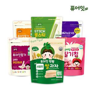 퓨어잇 유기농 떡뻥 아이쌀과자 3봉묶음 아기과자
