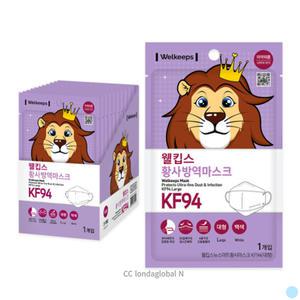 웰킵스 황사 방역 마스크 KF94 대형 화이트 50매