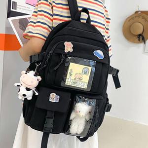 엣지있는 브로치키플링백팩 4컬러 초등학생선물 가벼운 여대생가방