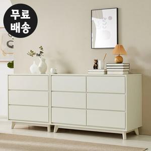 레체 와이드 3단 서랍장세트 아이방(2000/화이트)