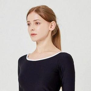[셀러허브]여성 트레이닝복 블랙 티셔츠 반팔 라운드넥 7부 (3gUvk) (S30853851)