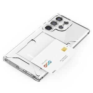 간편 카드포켓 슬라이드 스마트폰 투명케이스 카드2장수납 카메라렌즈보호  S25울트라 S938 전기종