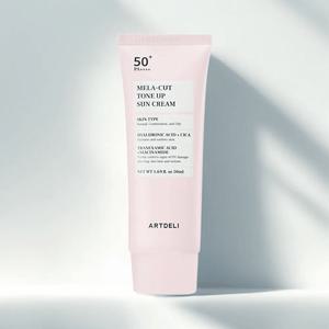 아트델리 톤업 선크림 멜라컷 50ml 파데프리 속광 기미잡는 워터리 자외선차단제