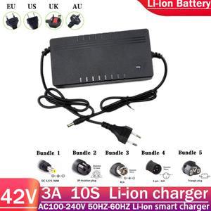 42V 3A 리튬 배터리 충전기 36V AC100-240V DC 10S/자전거 고속 적합 EU/USA/UK/Australia
