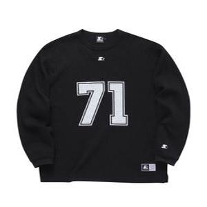 [스타터 블랙라벨]블록코어 71 와플 티셔츠 (블랙) SA241ILS06_BLK