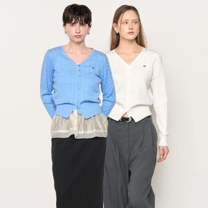 WOMAN 시그니처 브이넥 케이블 가디건 [3COL] / WBE1L04509