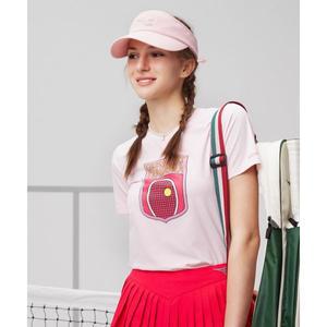 Diadora 크로스코트 그래픽 반팔 티셔츠 우먼 PINK D4222TRS94PKL