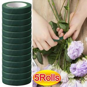 5/ 롤 자기 접착 꽃다발 꽃 줄기 테이프 인공 오시 베  포장 꽃집 녹색 DIY 용품