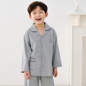 찌니야 국내제작 스몰체크 약기모 남아동잠옷 긴팔상하