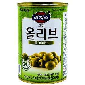 스페인의 그린올리브 홀 피티드 405g 수입식품 수입식자재 수입식재료 수입식료품