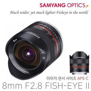 [삼양]정품 삼양 8mm F2.8 ED AS UMC FISH-EYE II 블랙 후지 X 마운트 (미러리스 용 크롭 어안 렌즈)