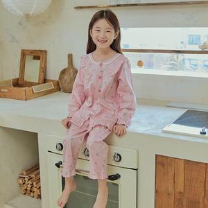 찌니야 아모르 40수 순면 여아주니어잠옷 긴팔상하세트