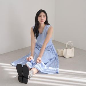 [제작] [2가지기장] 프리네 브이넥 셔링 숏앤롱 원피스 80504 빅사이즈여성의류