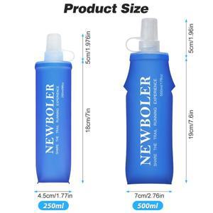 NEWBOLER TPU 접이식 소프트 플라스크 물병, 야외 스포츠 러닝 캠핑, 150ml,
