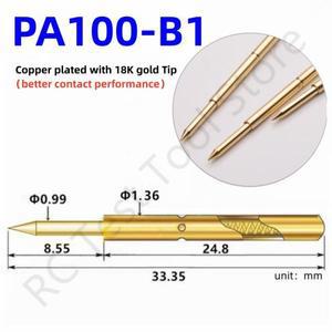 PA100-B1 스프링  프로브 핀 도구 100mm 직경 33.35mm 니들 팁 1.36mm 포고 20/0.99 PCS