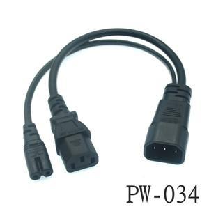 IEC320 C14 C8 2X Y 분할 전원 코드 그림 수 암 인 아웃 케이블 30cm