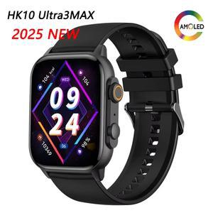 남녀공용 블루투스 5 3 AOD AI 피트니스 스마트워치 HK10 울트라 MAX AMOLED 스마트 워치 시리즈 10 2GB ROM 로컬 앨범 2025