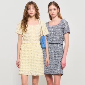 WOMAN 스퀘어 엠보 블라우스 세트 [2COL] / WBD2L55531SET