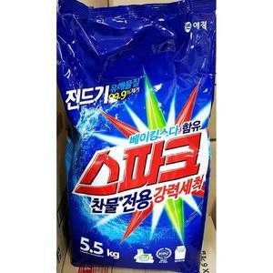 섬유유연제 가정용 업소용 세탁 세제 애경 스파크 5.5kg 리필 드럼세탁기세제