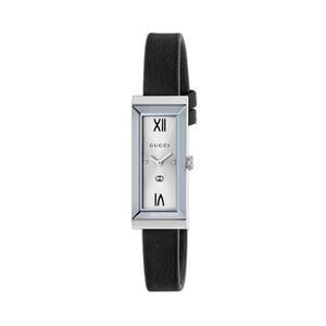 구찌 YA127515 G프레임 여성 가죽 쿼츠 다이아 14x34mm