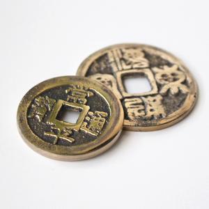 국산 전통 방짜엽전 1개 ( 고급 옛날동전 돌잡이 민속 소품 상평통보 풍수 행운 재물운 )