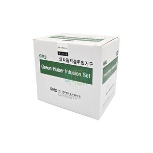 그린 케모포트니들 22G x 19mm 25개입(Green Huber Infusion Set) 의약품 직접 주입기구