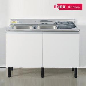 에넥스 유닉 DIY 소형 싱크대 스텐레스 개수대 1200 (더블볼)